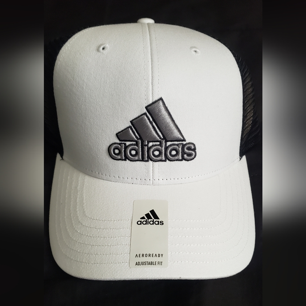 NWOT Adidas Grey/Black Trucker Hat